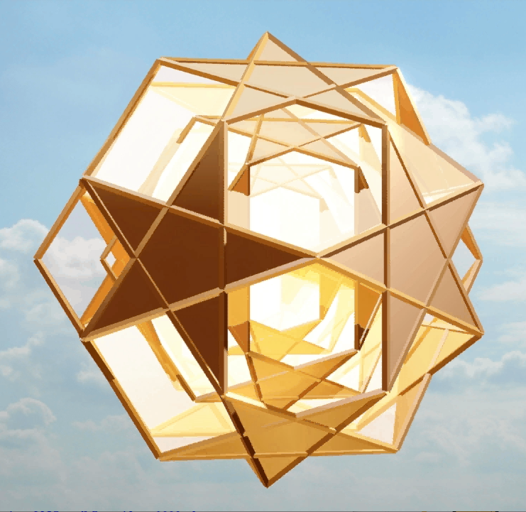 golden Dodecadodecahedra - frame from animation