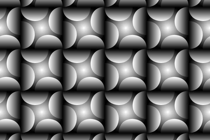 Square Grid Phi Semi-circle Inlays