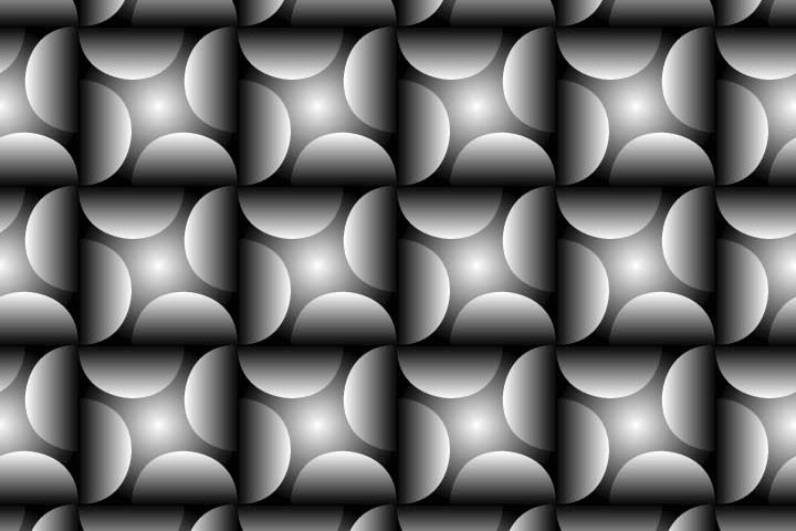 Square Grid Phi Semi-circle Inlays