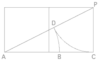 Graphically divide a line by the Golden Ratio