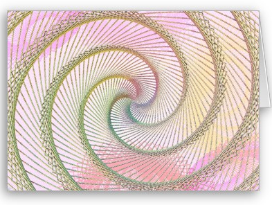 Spiral Beads card: sacred geometry art featured on zazzle.com