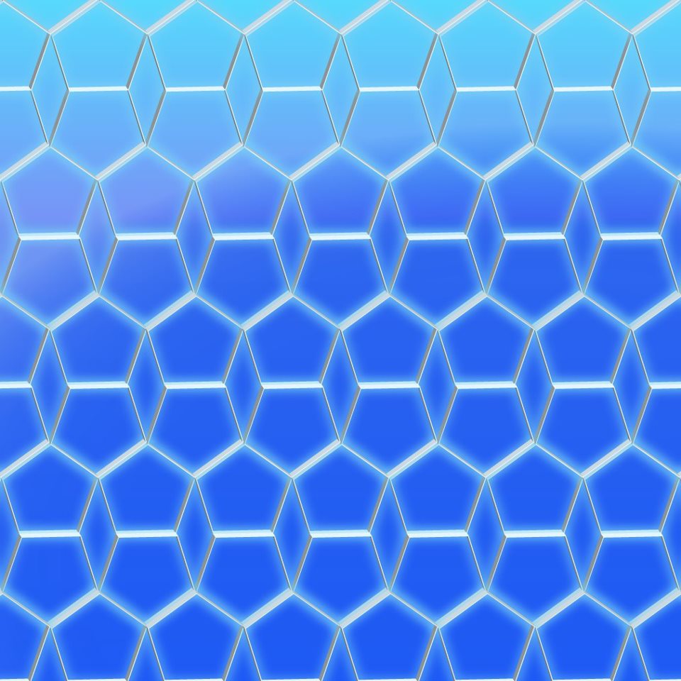 mirrored pentagon grid