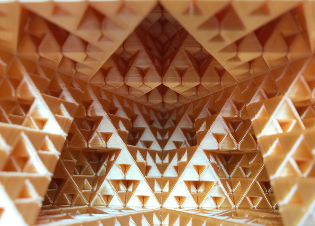 sierpinski tetrahedron (3D printed; interior view)