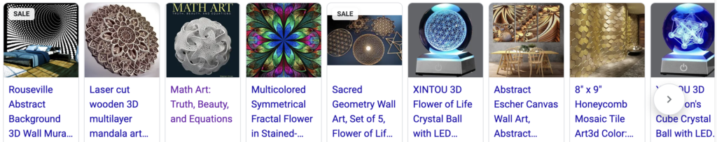 Google search results: geometric art