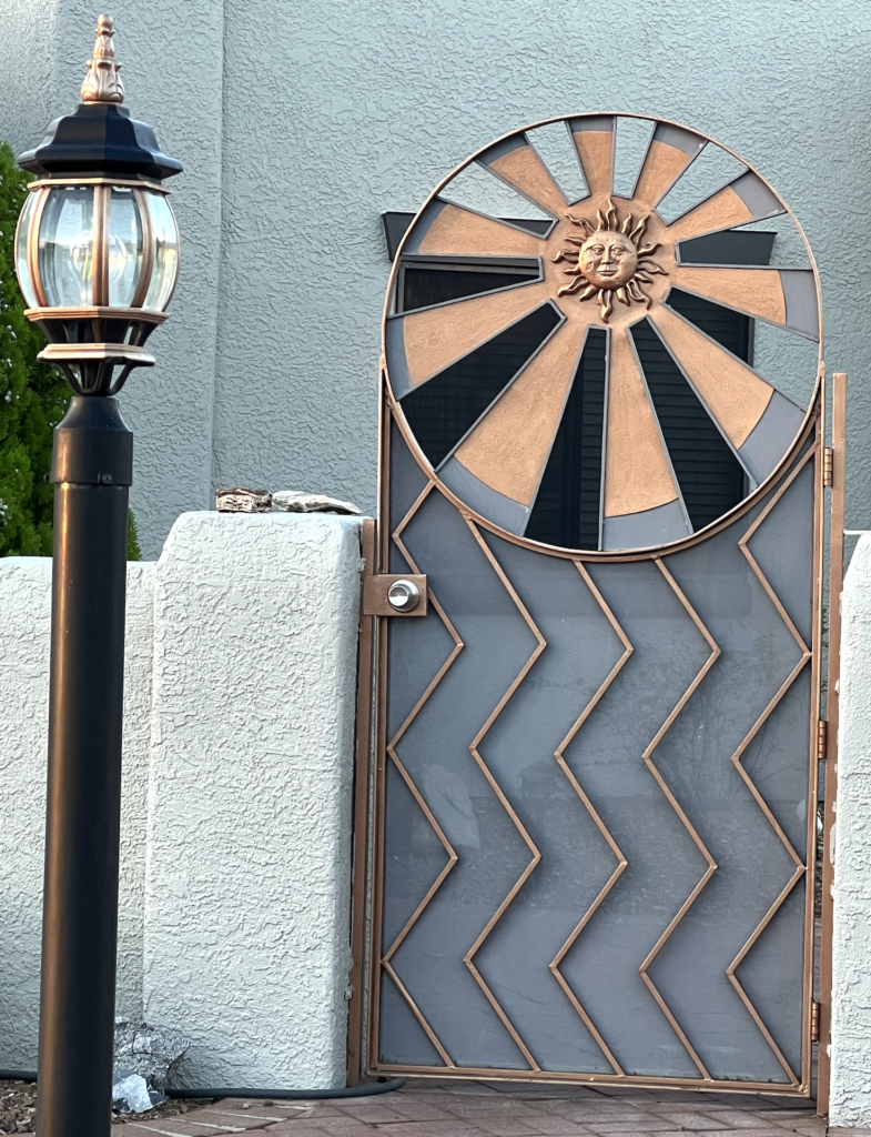 metal wrought iron door