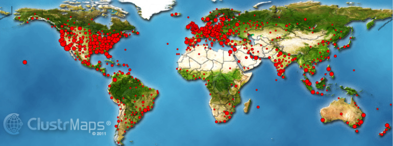 prior visitors (29 Aug 2010 - 28 Feb 2011) - ClustrMaps